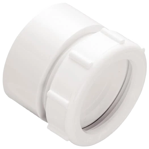 Fine Do it 1-1 2 x 1-1 2 White Polyvinyl Chloride Waste Adapter Stylish