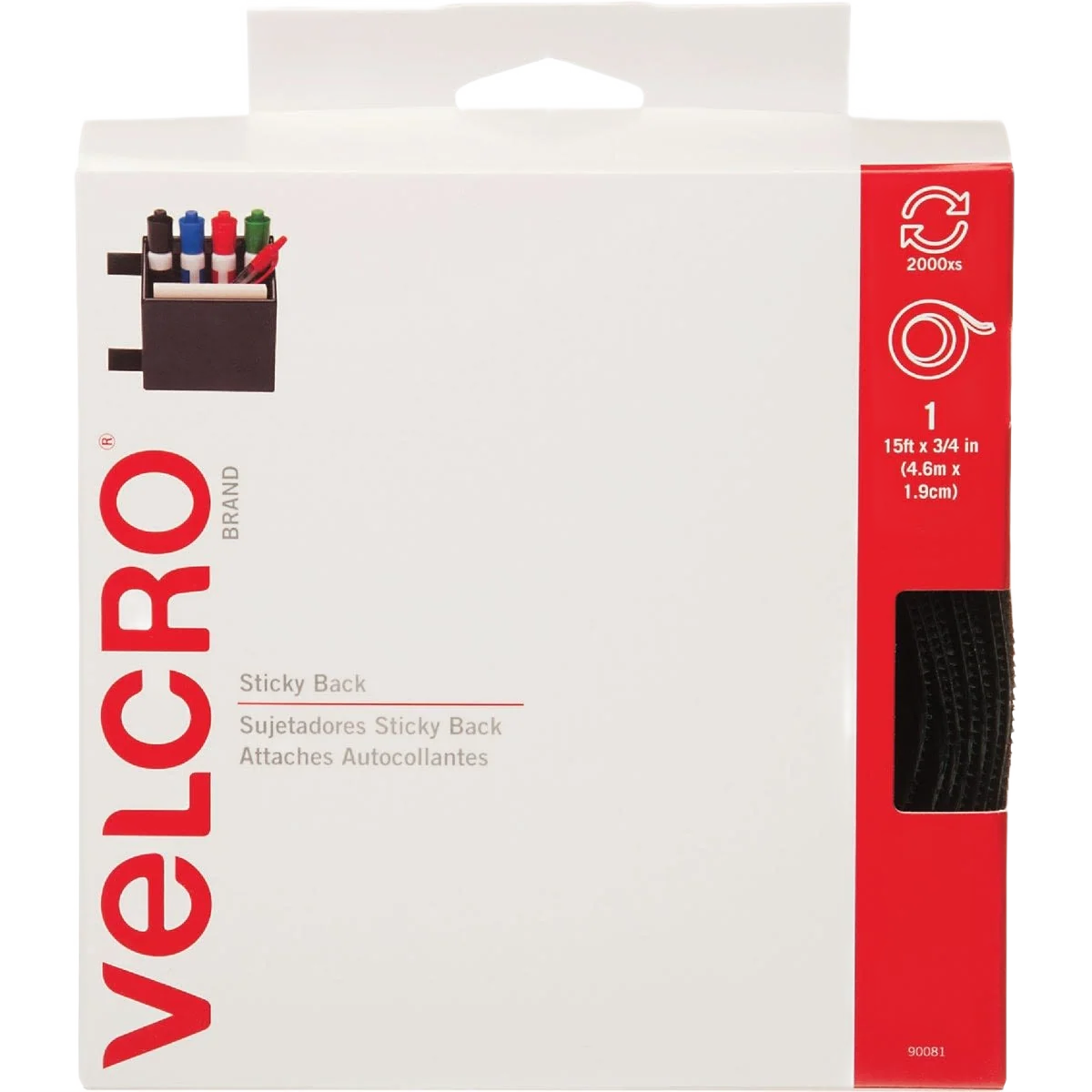 Carefully Designed VELCRO brand Adhesive Backing Hook Loop Tape Minimalist