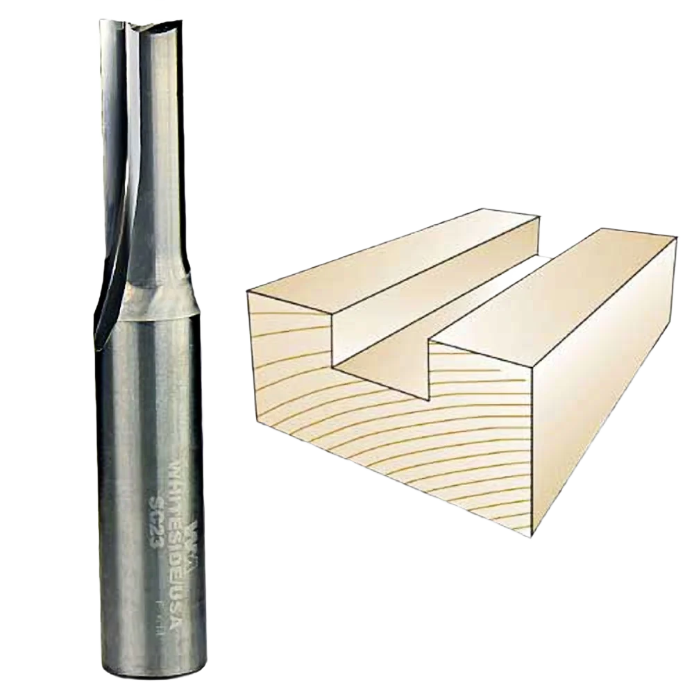 Functional Whiteside Solid Carbide Straight Bit 1 2 in. SH x 3 8 in. CD x 1 in. CL Refined