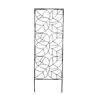 Outstanding Border Concepts Black Big Leaf Trellis 20 x 58 in. Recyclable
