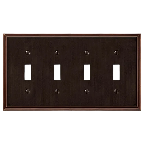 Enhanced Amerelle 4-Toggle Metro Line Aged Bronze Original Design