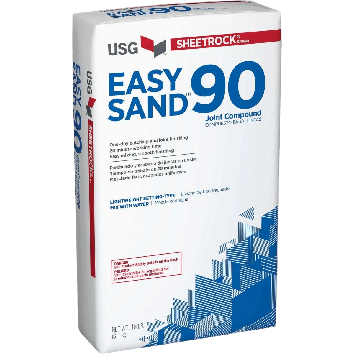 Prestigious Sheetrock Easy Sand 90 Lightweight Setting Type Drywall Joint Compound 18 lb Fast