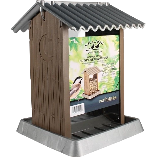 Environmentally Friendly North States Outhouse Bird Feeder 4.25 lb. Capacity Specialty