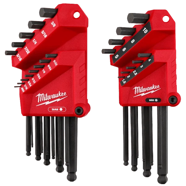 Original Milwaukee 22-Key Ball End L-Key Set SAE and Metric Modern