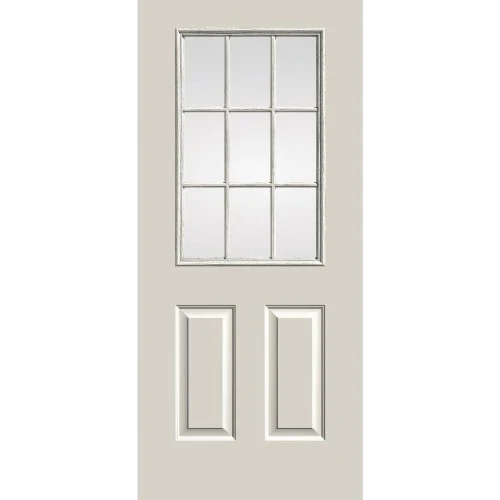 Enhanced Therma-Tru Traditions 30 x 80 9-Lite Steel Entry Door Left Handed Knob Superior