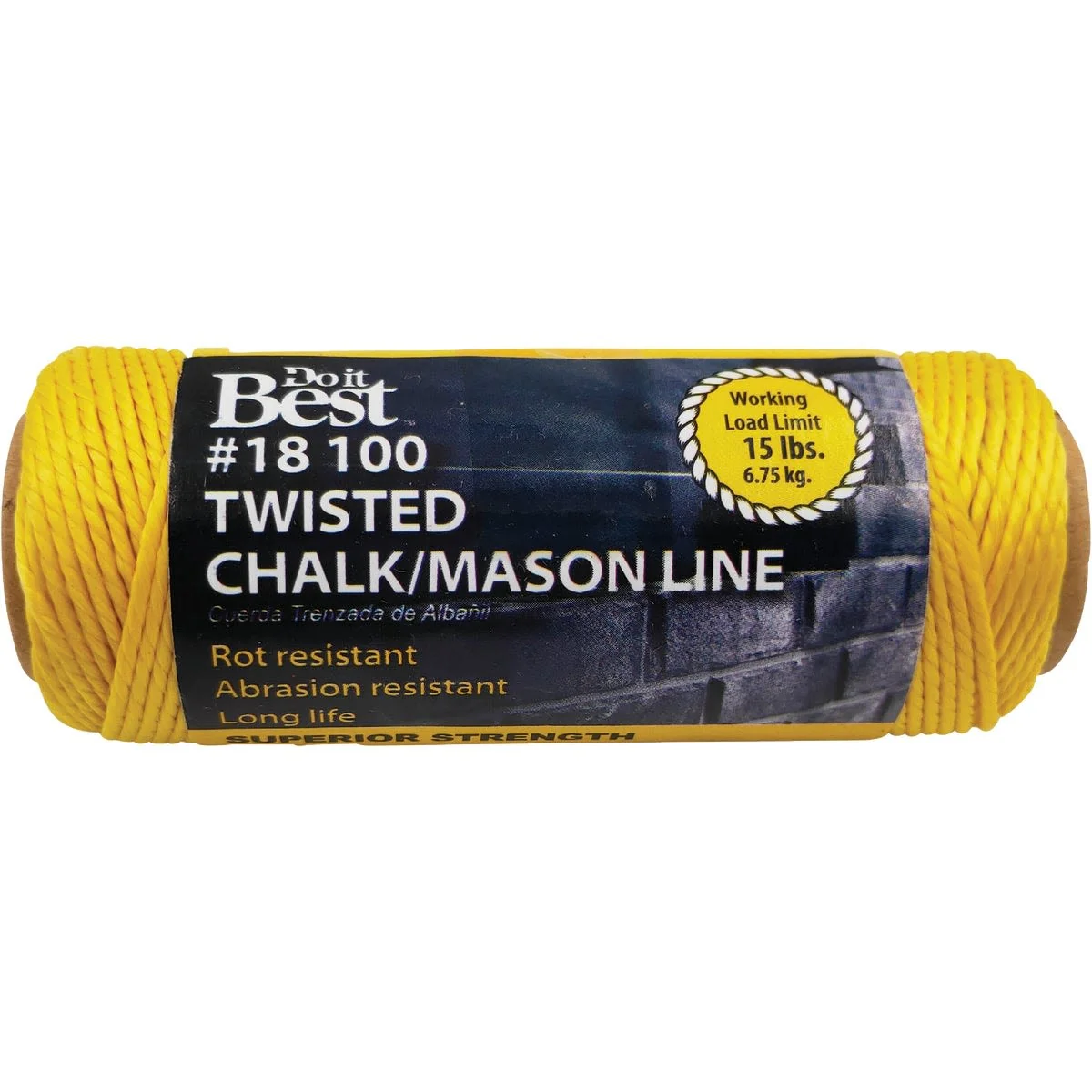Elegant Do it Fluorescent Yellow Twisted Nylon Mason Line 100 ft. World-Class