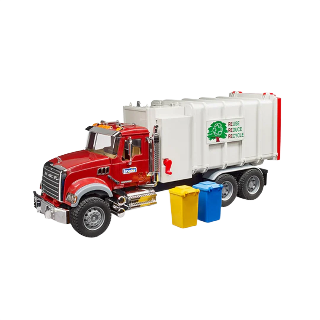 Trendy Bruder MACK Granite Side Loading Garbage Truck Soft