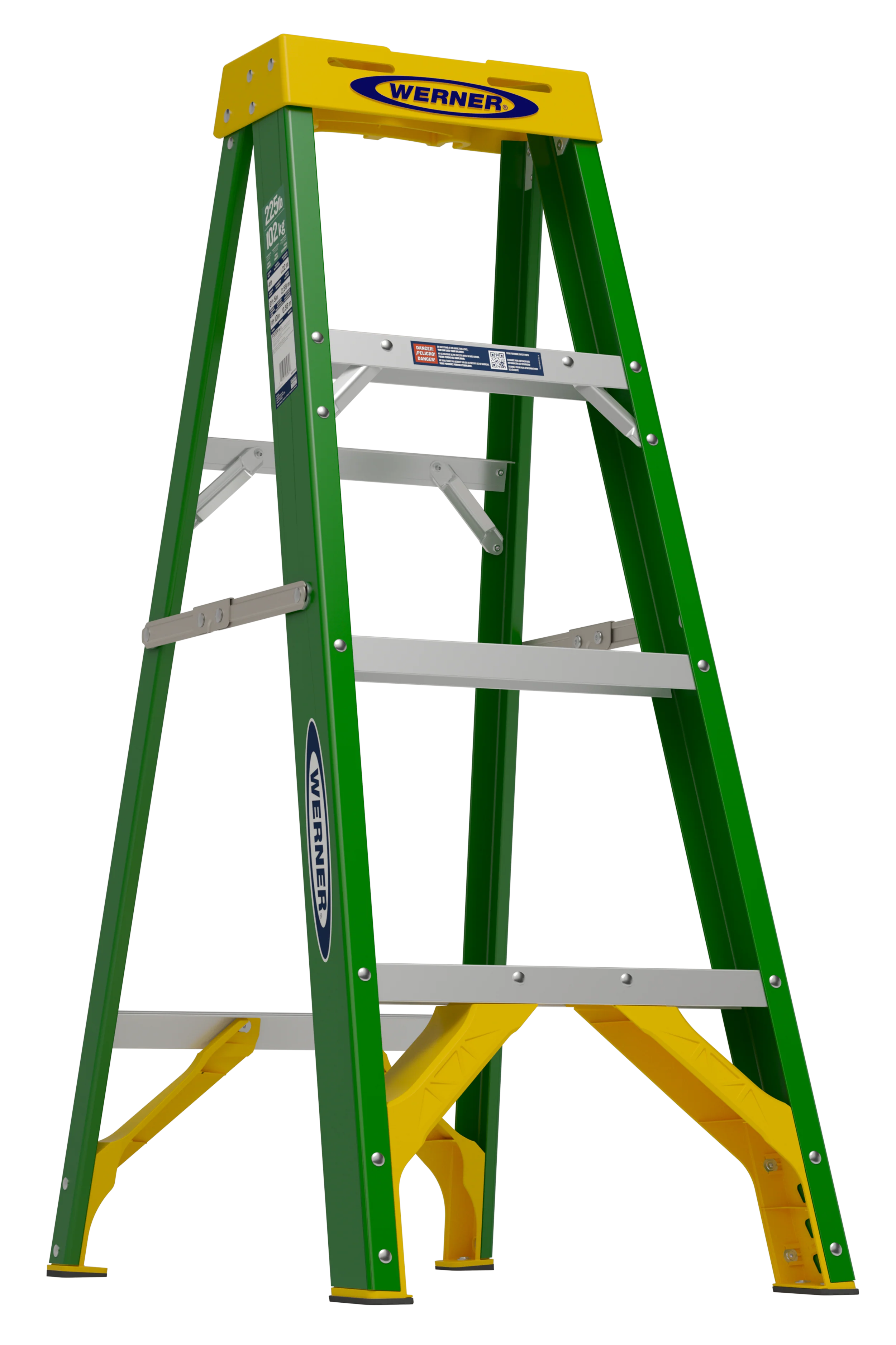 Genuine Werner 4 ft. Fiberglass Type II Step Ladder 225 Lb. Capacity Superior