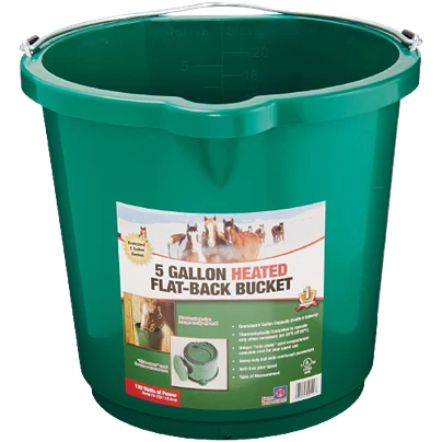 Environmentally Friendly Farm Innovators Green Heated Bucket 5 gal. Original Design