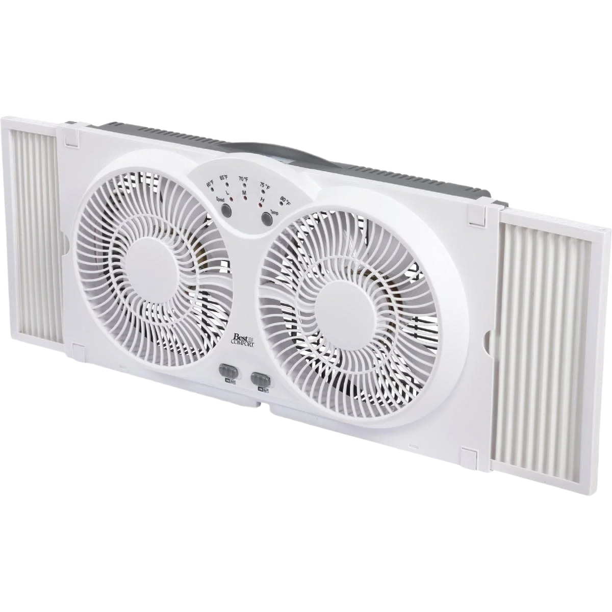 Contemporary Comfort Twin Window Fan 9 in. Soft