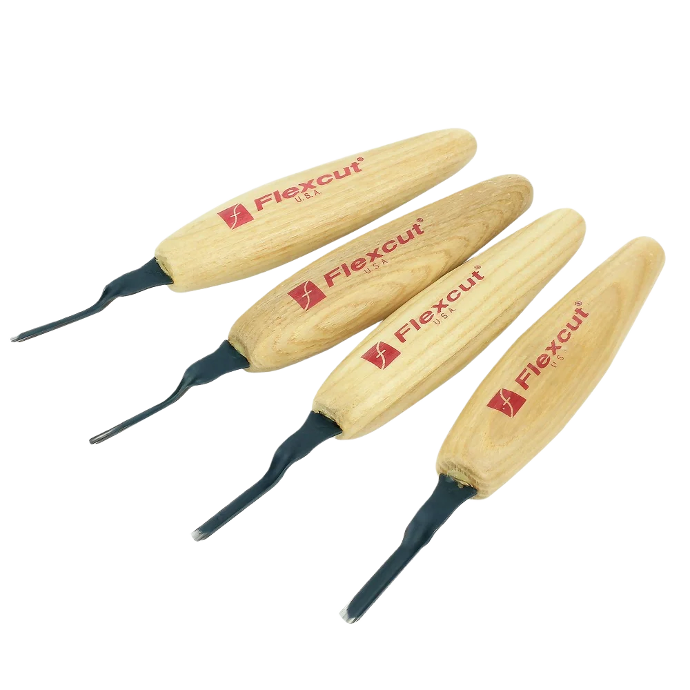 Trendy Flexcut 4 Pc. Sweeps Micro Tool Carving Set Easy-to-Use