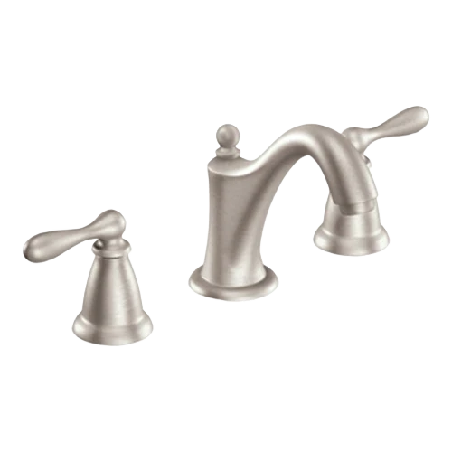 Refined Moen Caldwell Nickel Widespread Classic Bathroom Faucet Top-Quality