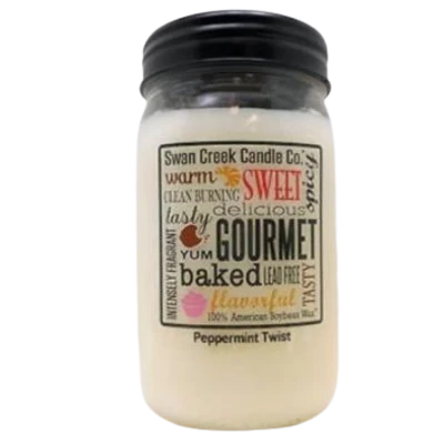 Traditional Swan Creek Peppermint Twist Pantry Jar Candle 12 oz. Dependable