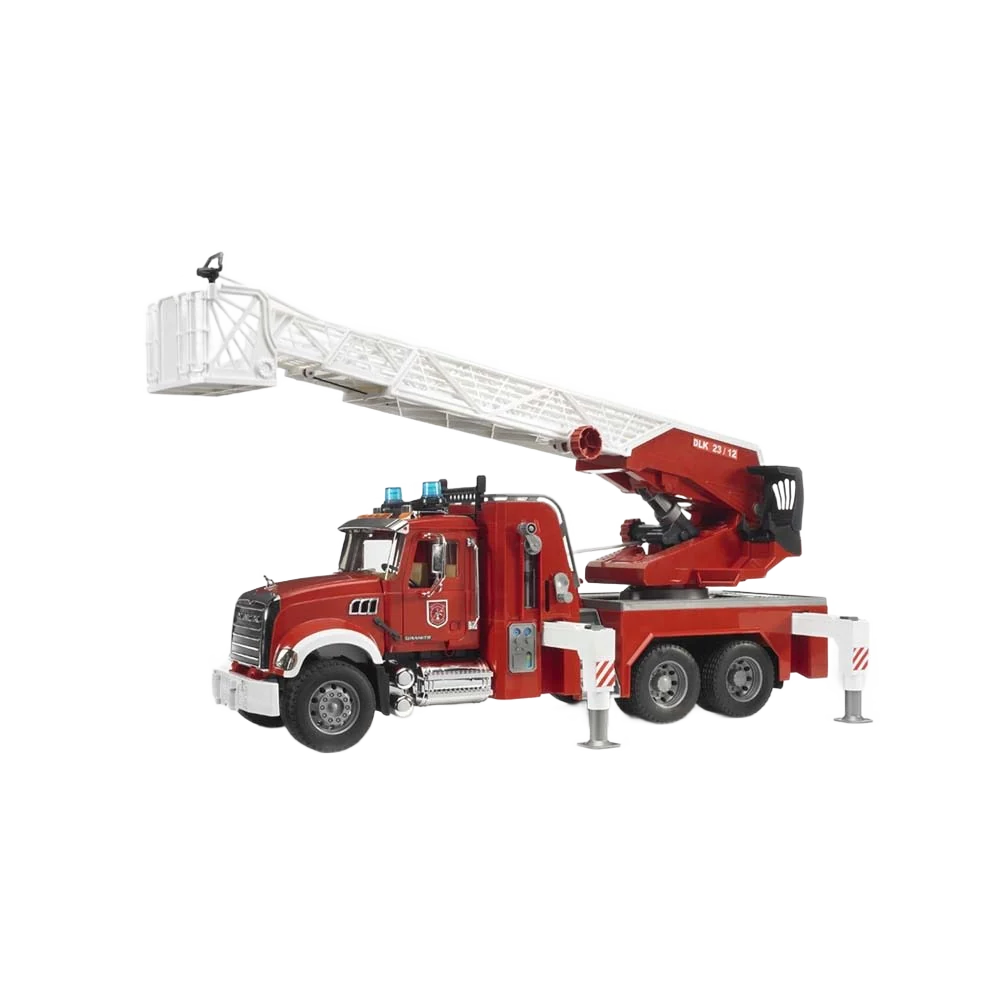 Powerful Bruder Toys Mack Granite Fire Engine With Ladder Water Pump Recyclable