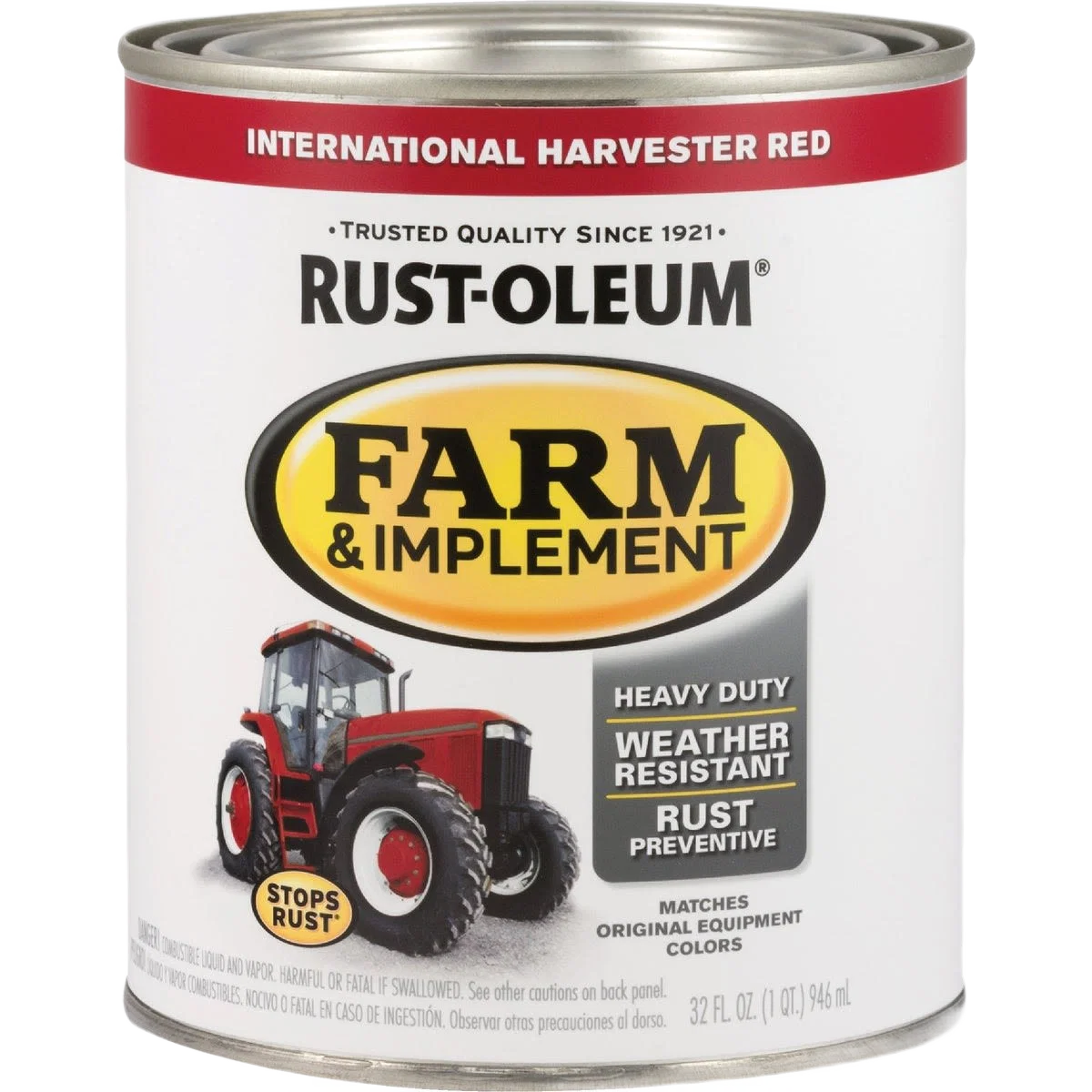 Secure Rust-Oleum Farm Implement International Harvester Red Gloss Paint 1 Quart Eco-Friendly