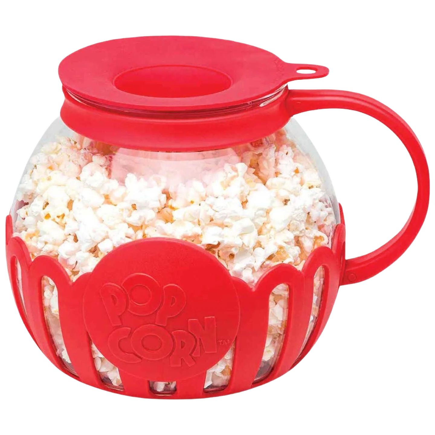 Crafted Epoca Red Micro Pop Glass Popcorn Popper 3 qts. Original