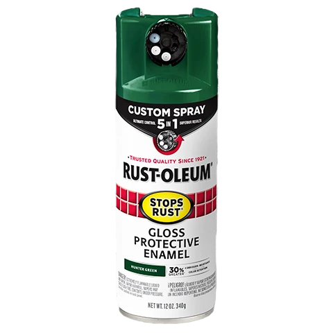 Refined Rust-Oleum Protective Enamel w 5-in-1 Spray Gloss Hunter Green Functional