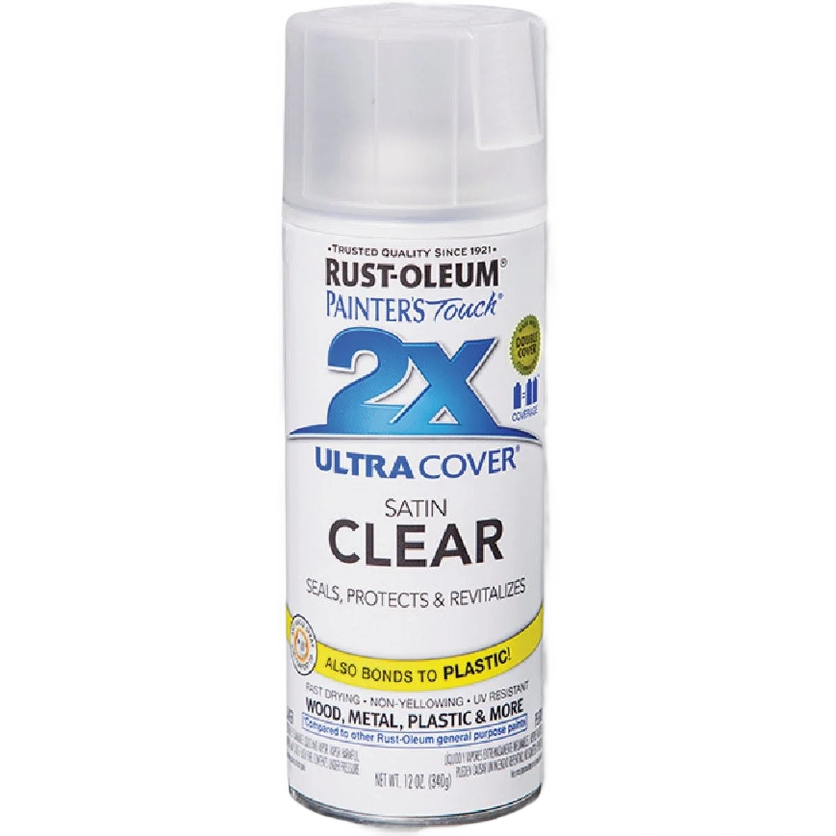 World-Class Rust-Oleum Painters’ Touch 2X Clear Satin Finish Spray Paint Primer 12 oz. High-End