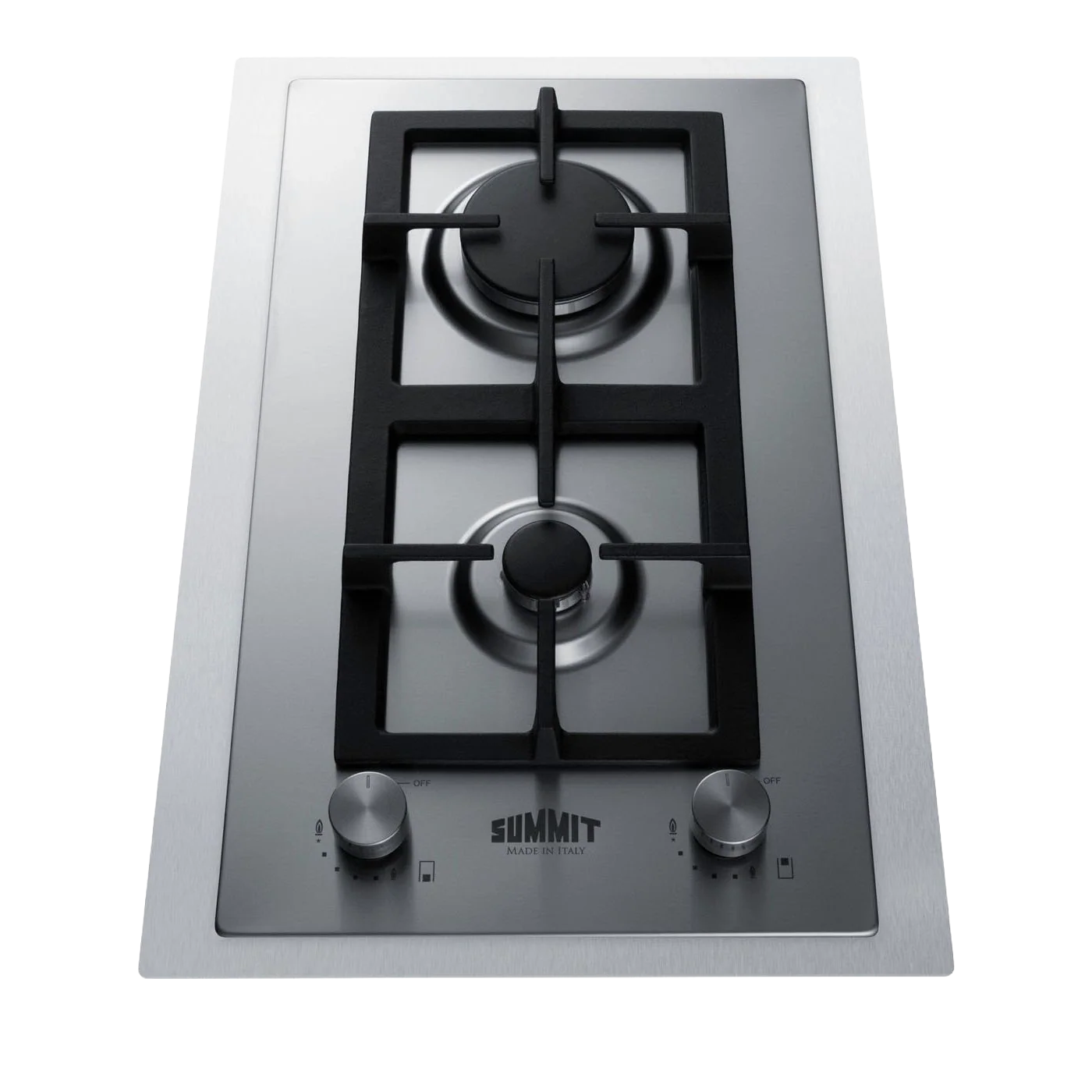 Next-Generation 15 Wide 2-Burner Propane Gas Cooktop In Stainless Steel Smooth