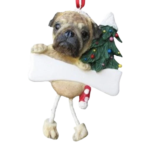 Lightweight E S Pets Personalized Pug Dangling Legs Ornament Powerful