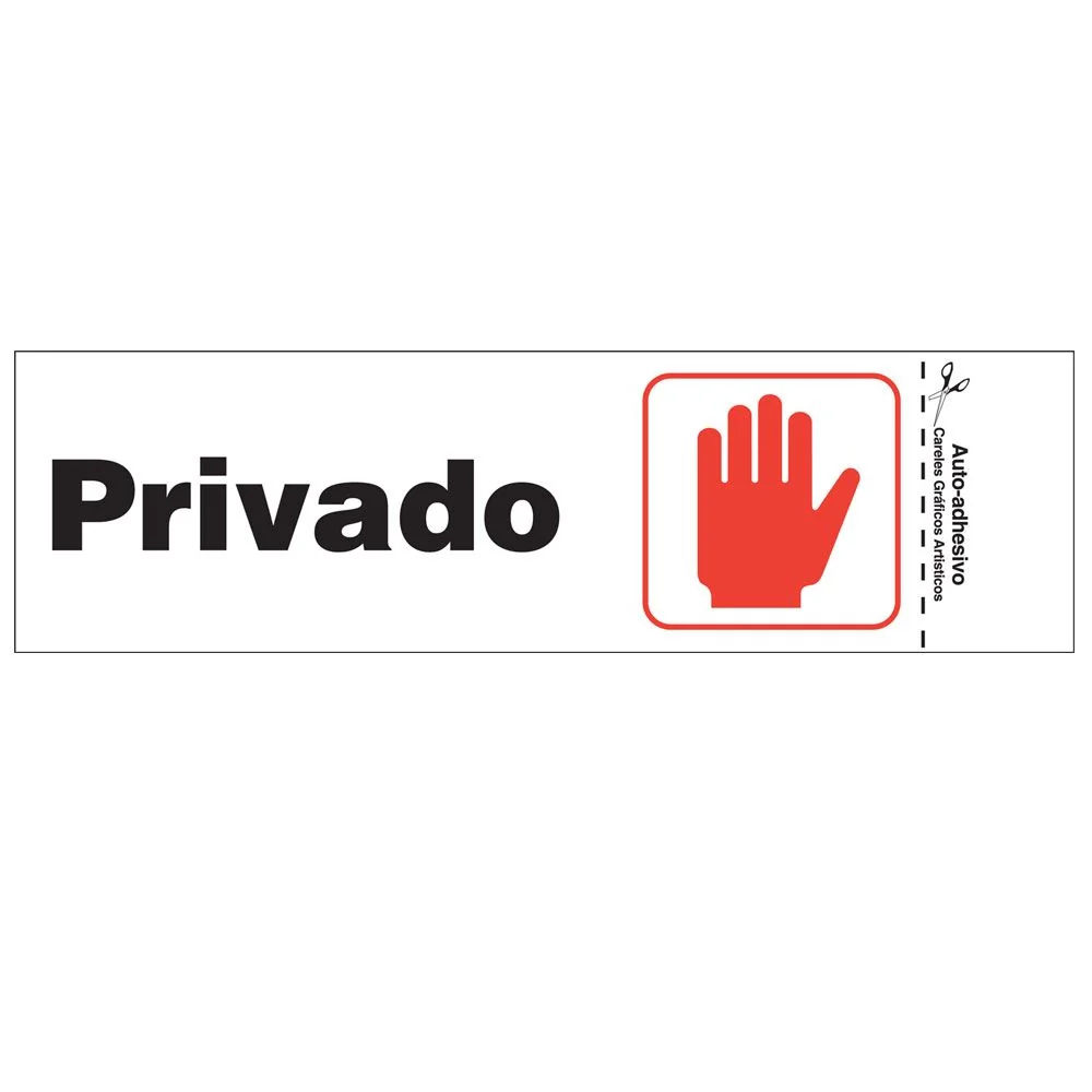 Advanced Hillman Private Sign In Spanish 9 in. x 3 in. Original Design