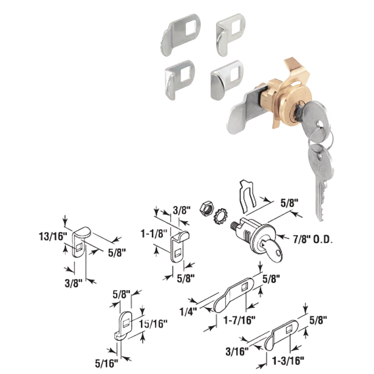 First-Class PRIME-LINE Spring Clip Design Mailbox Lock Exclusive