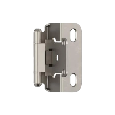 Optimized Amerock 1 2 Overlay Self-Closing Partial Wrap Satin Nickel Cabinet Hinge Easy-to-Use