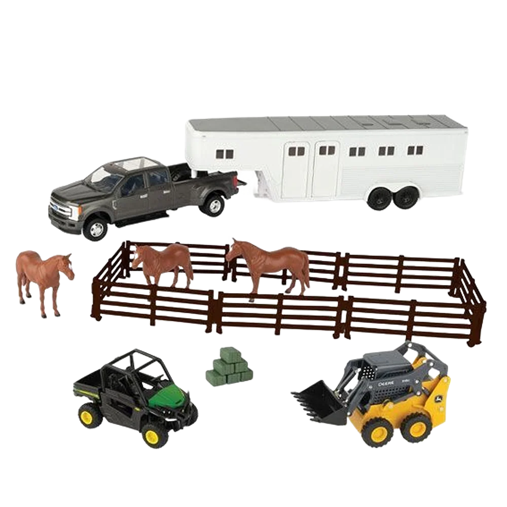 Excellent TOMY John Deere Horse Hobby Set Smooth