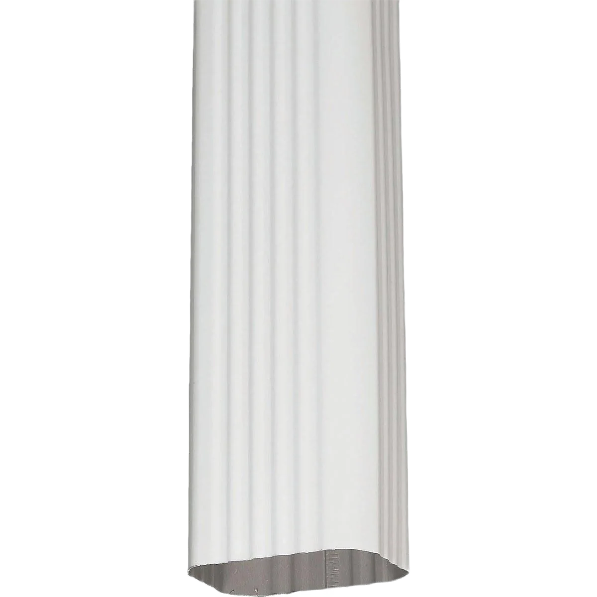Recyclable Spectra Metals 3 in. x 4 in. Aluminum Downspout White Original