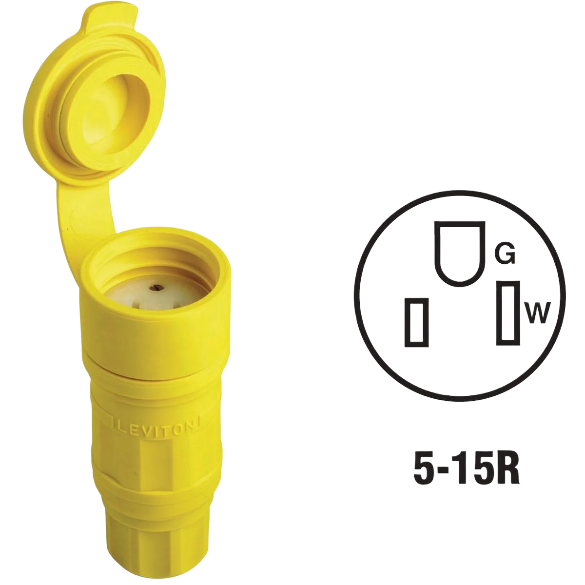 Specialty Leviton Yellow Wetguard Cord Connector Lightweight