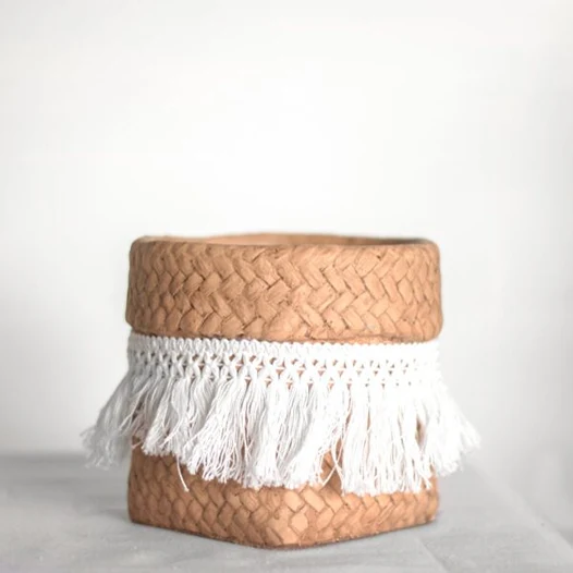 Eco-Friendly PD Home and Garden Weaved Fringe Planter 5 Sustainable
