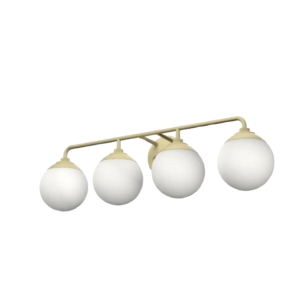 Trendy Hunter Hepburn Painted Modern Brass 4 Light Vanity Next-Generation