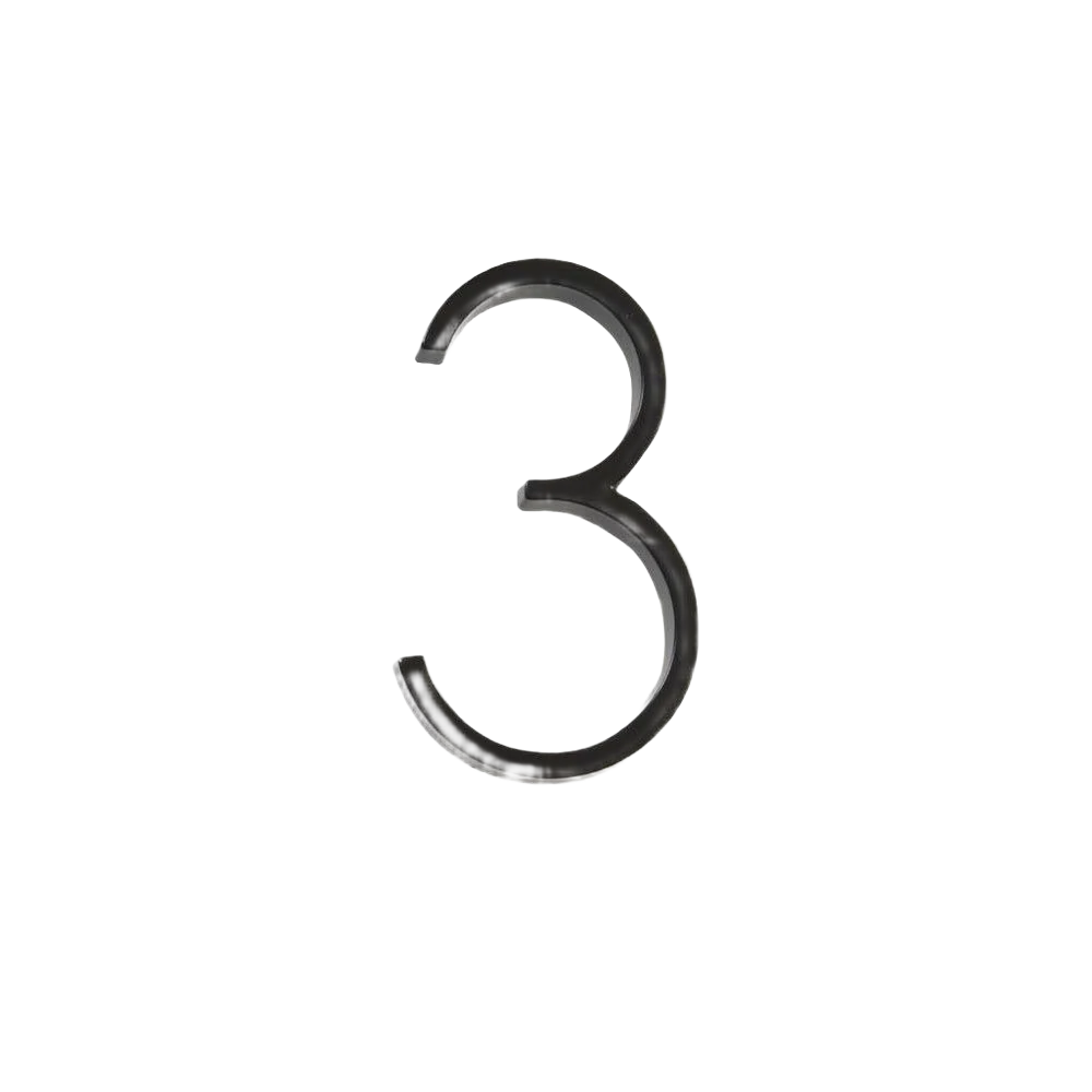 Green Hillman Distinctions 5-In. Floating Mount Black House Number 3 Safe