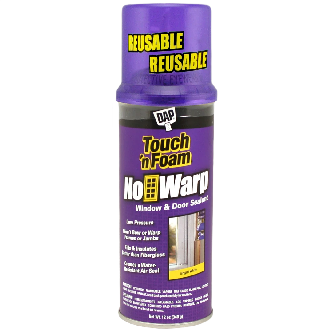 Elite Touch N’ Foam No Warp Window Door Insulating Foam Sealant 12 oz. High-End