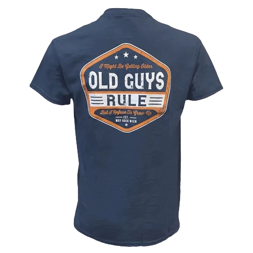 Soft Old Guys Rule Men’s 2XL Getting Older Shirt Expertly Made