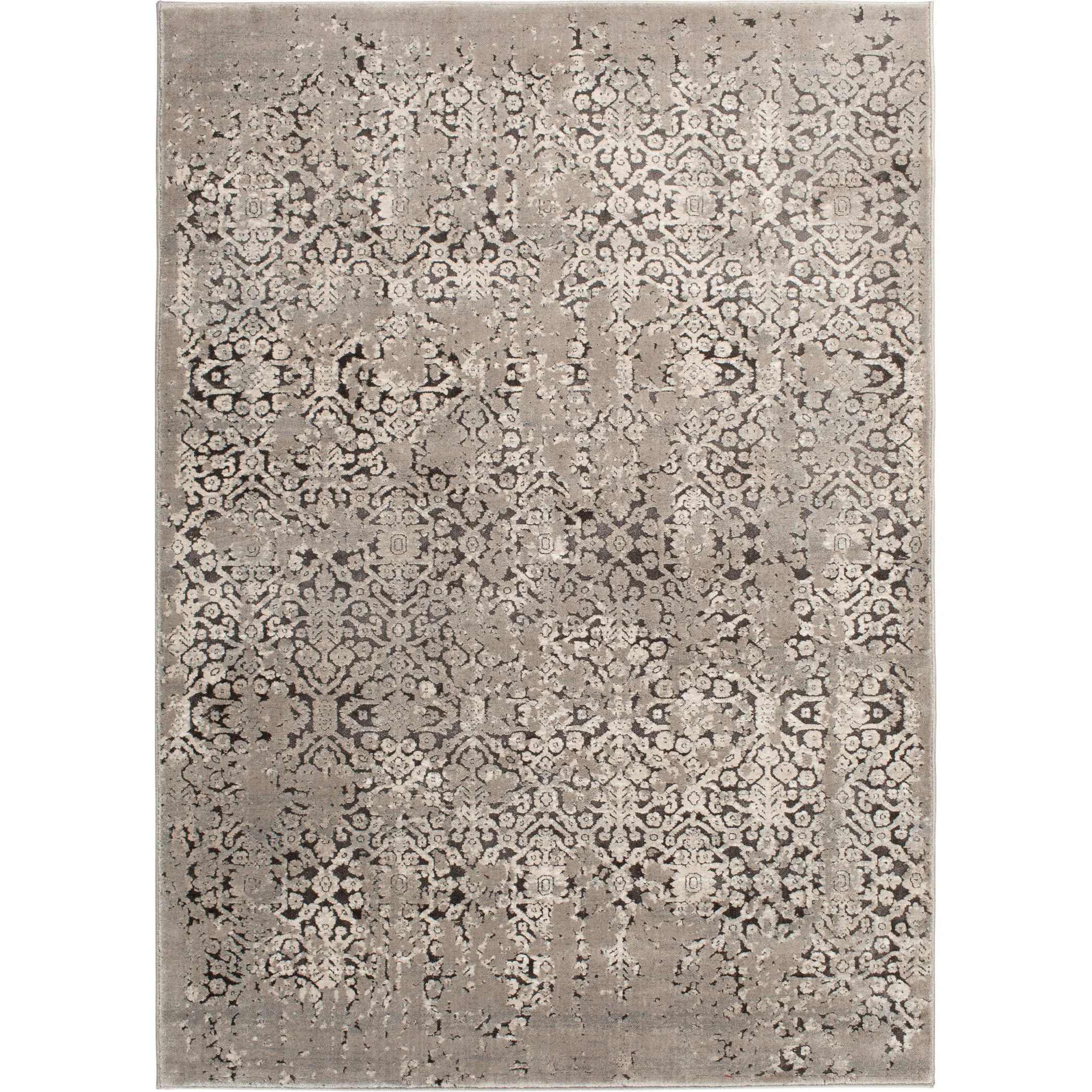 Smart Central Oriental Clearwater Erozio Brown Cream Area Rug 7.10 x 9.10 ft. Genuine