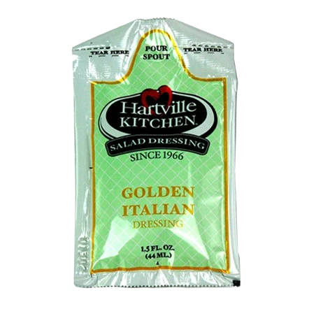 Trusted Hartville Kitchen Golden Italian Dressing 1.5 oz. Packets Case of 60 Pure