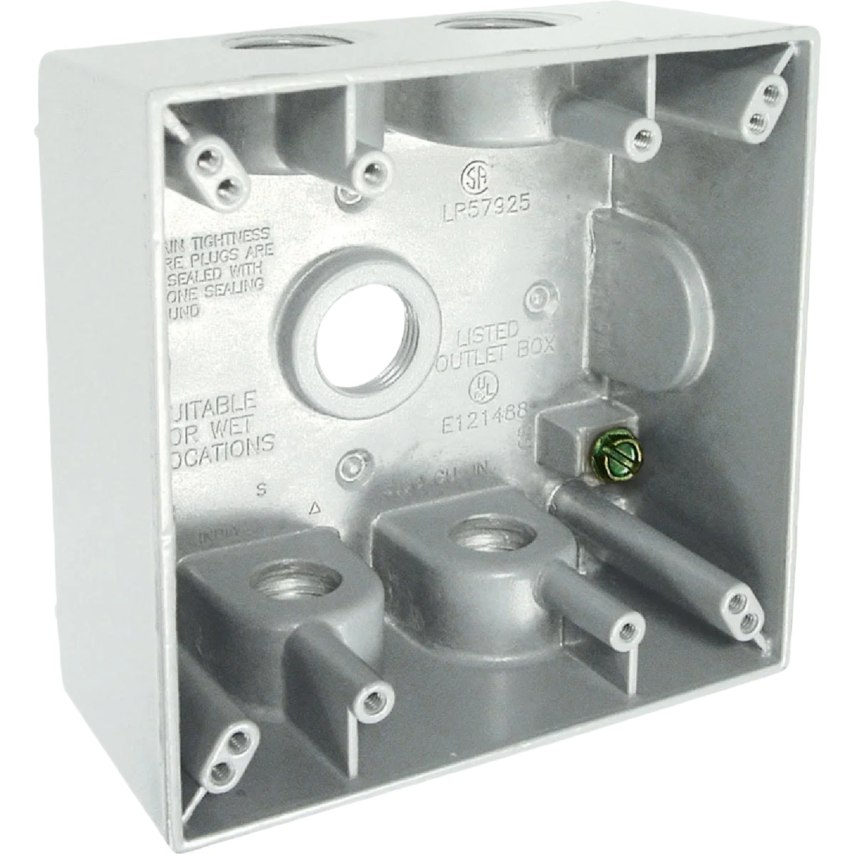 World-Class Bell White 5-Outlet Weatherproof Outdoor Outlet Box Elegant