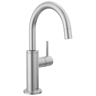 Relaxed Delta Contemporary Round Arctic Stainless Beverage Faucet Outstanding