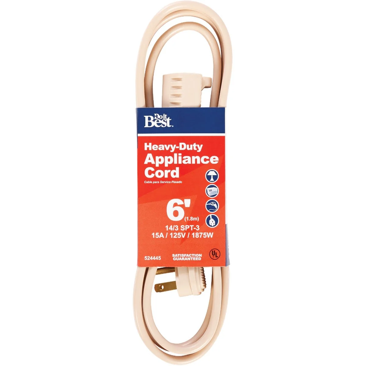 Prestigious Do it Beige 14 3 15A Heavy-Duty Appliance Cord 6 ft. Smart