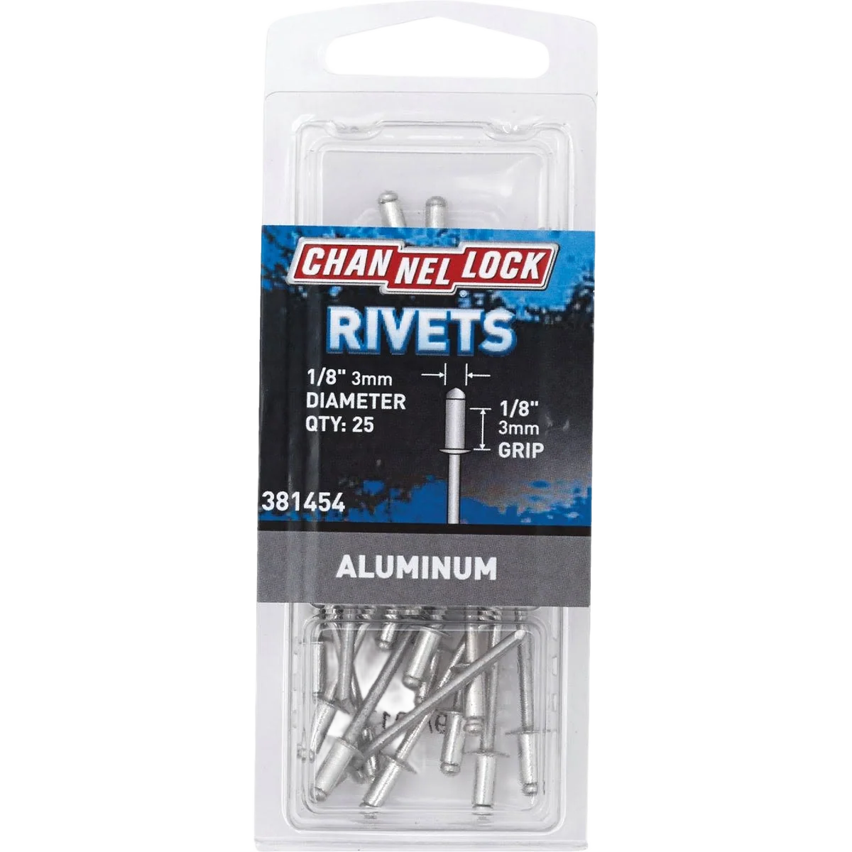 Clean Channellock 1 8 In x 1 8 In Aluminum Pop Rivets 25-Pack Effective