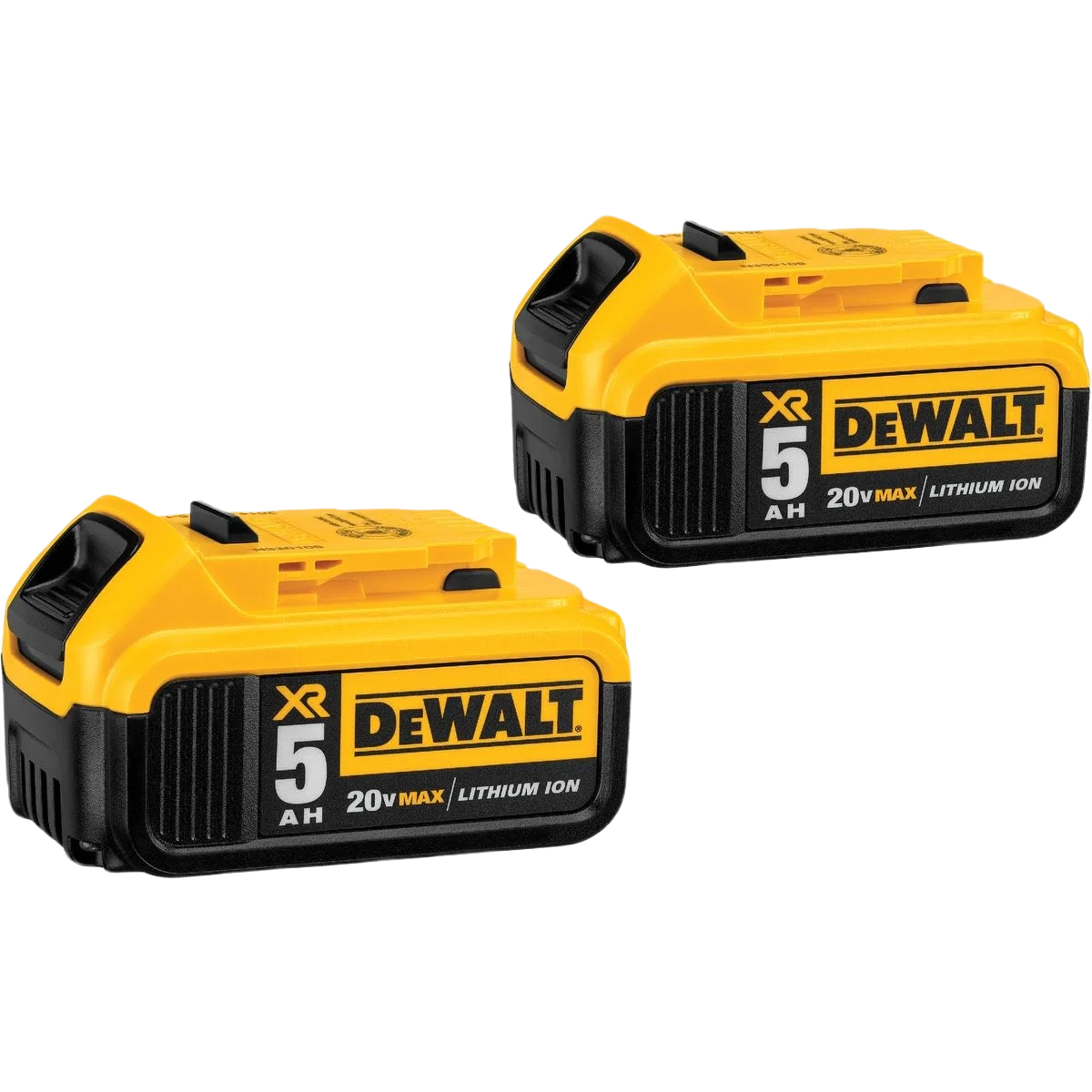 High-Performance DEWALT 20V MAX XR® 5Ah Battery 2-Pack Professional