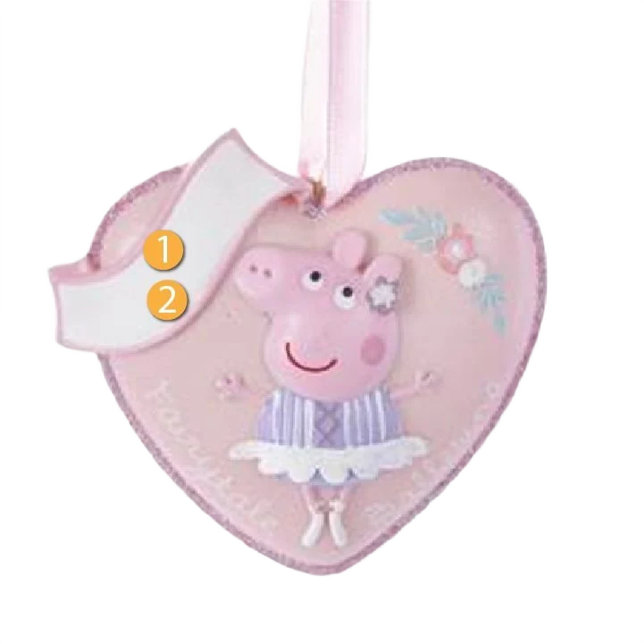 Specialty Kurt S. Adler Personalized Peppa Pig Ornament Reusable