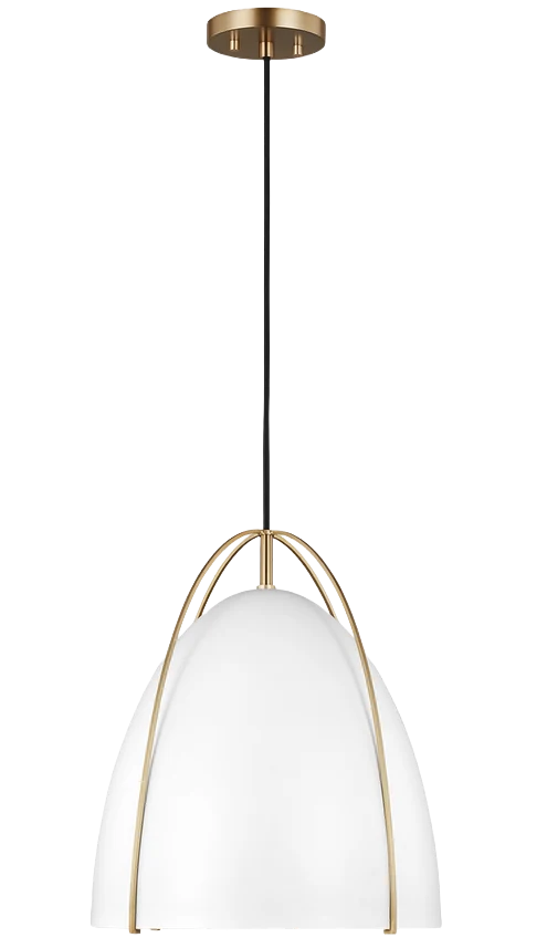 Minimalist Visual Comfort 1 Fixture Satin Brass Studio 60 40 Pendant Modern