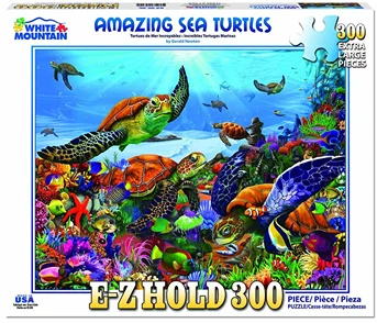 Elite White Mountain Sea Turtles Puzzle 300-Pc Outstanding