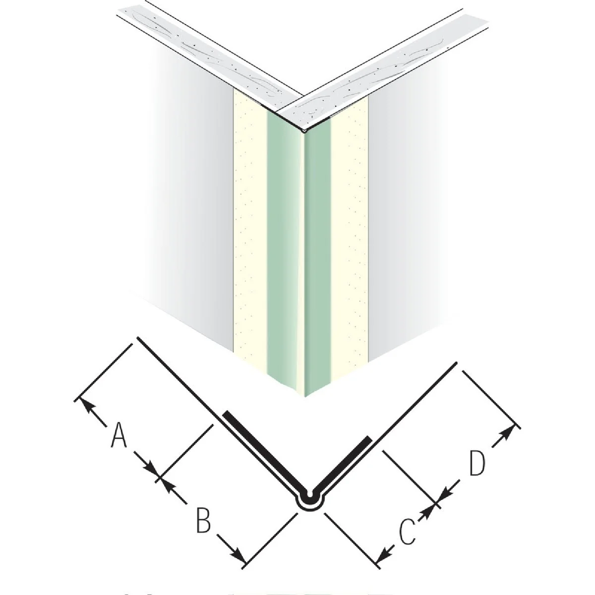 Fine Beadex Paper Faced Metal Outside Drywall Corner Bead Selected