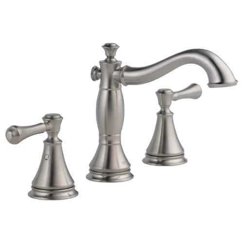 Organic Delta Cassidy Stainless Two Handle Widespread Bathroom Faucet Classic