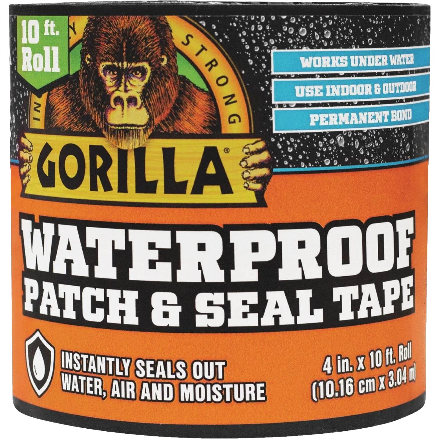 High-Grade Gorilla Black Waterproof Patch Seal Repair Tape 4 in. x 10 ft. Outstanding