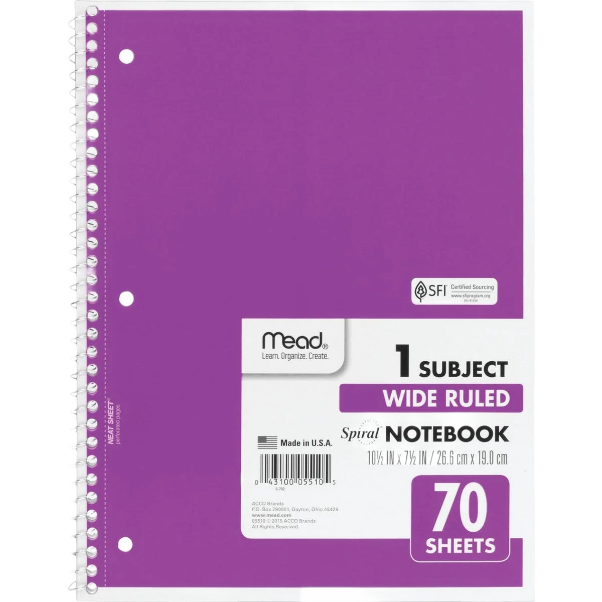 Powerful Mead Spiral Notebook Clean