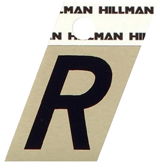 Optimized Hillman 1-1 2 Inch Black Gold Aluminum Angle Cut Sticker Letter R Premium Material